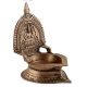 Indian Brass Oil Lamp Engraved Goddesss On Back 